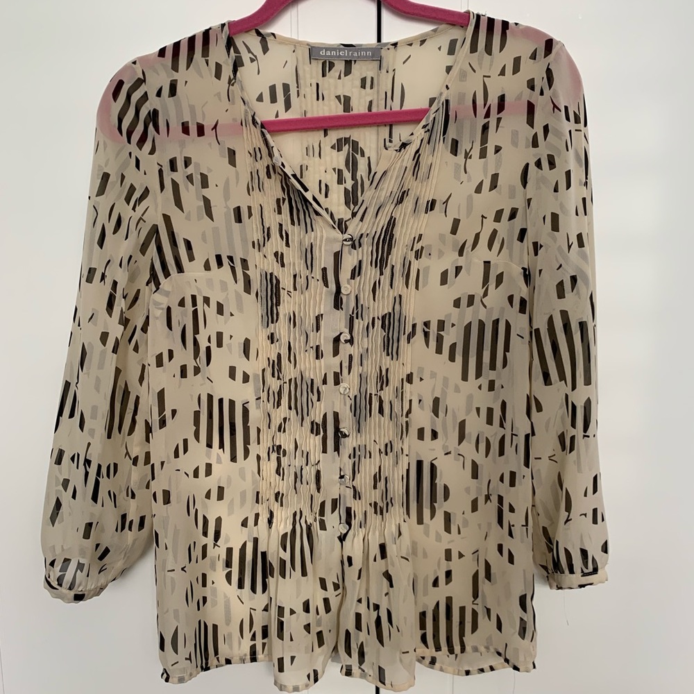 Sheer off-white blouse